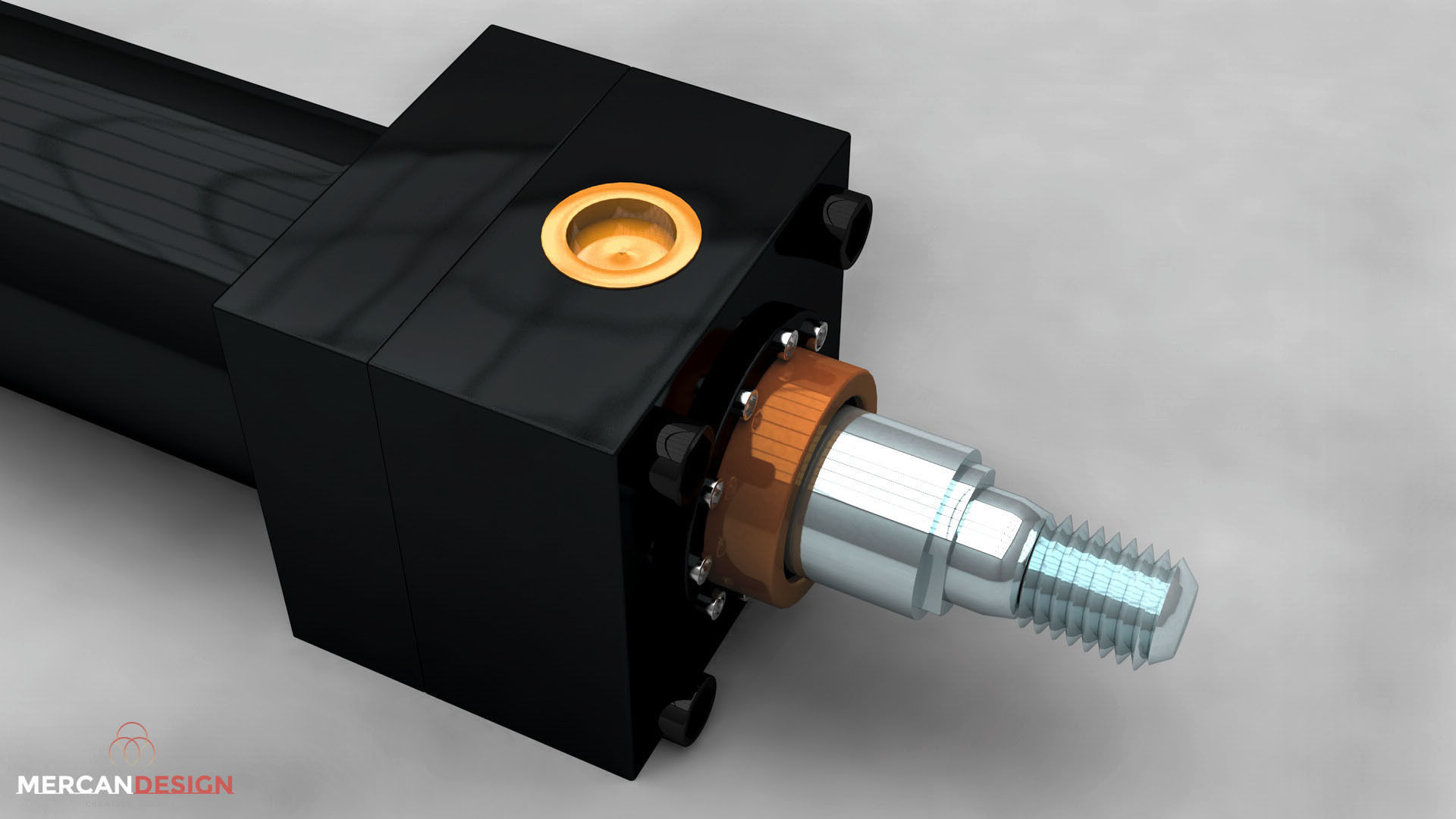 Hydraulic Cylinder 3D model_2
