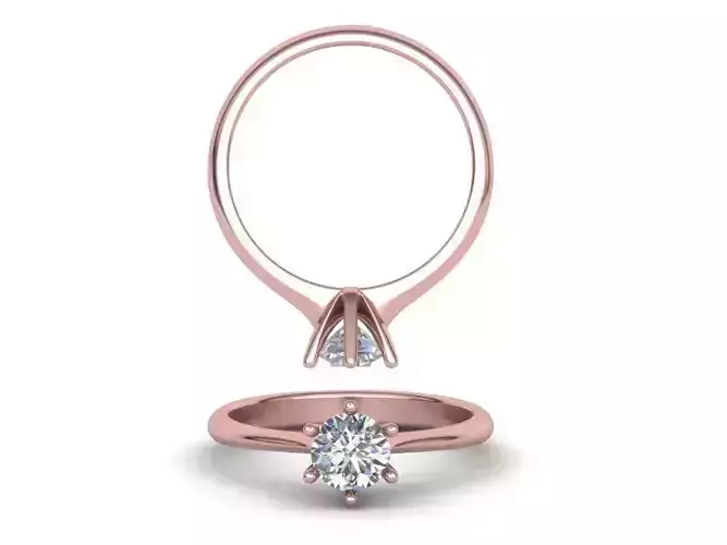 Engagement ring 6prong printable 3d model N10311