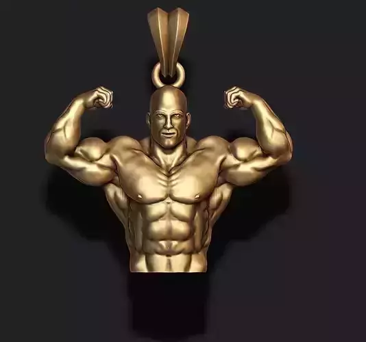 Bodybuilder pendant 3D print model