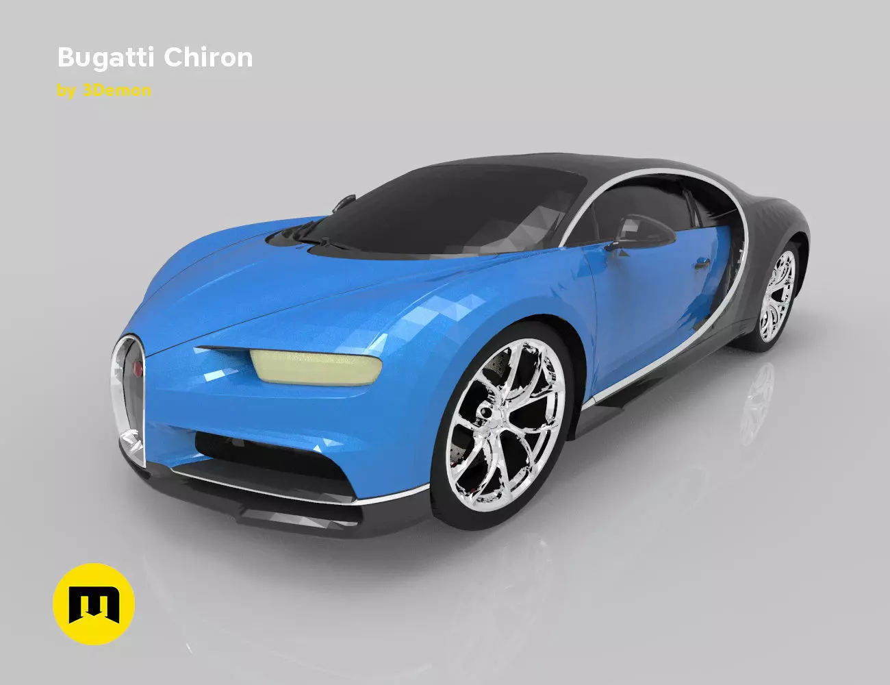 Bugatti chiron 3D print model