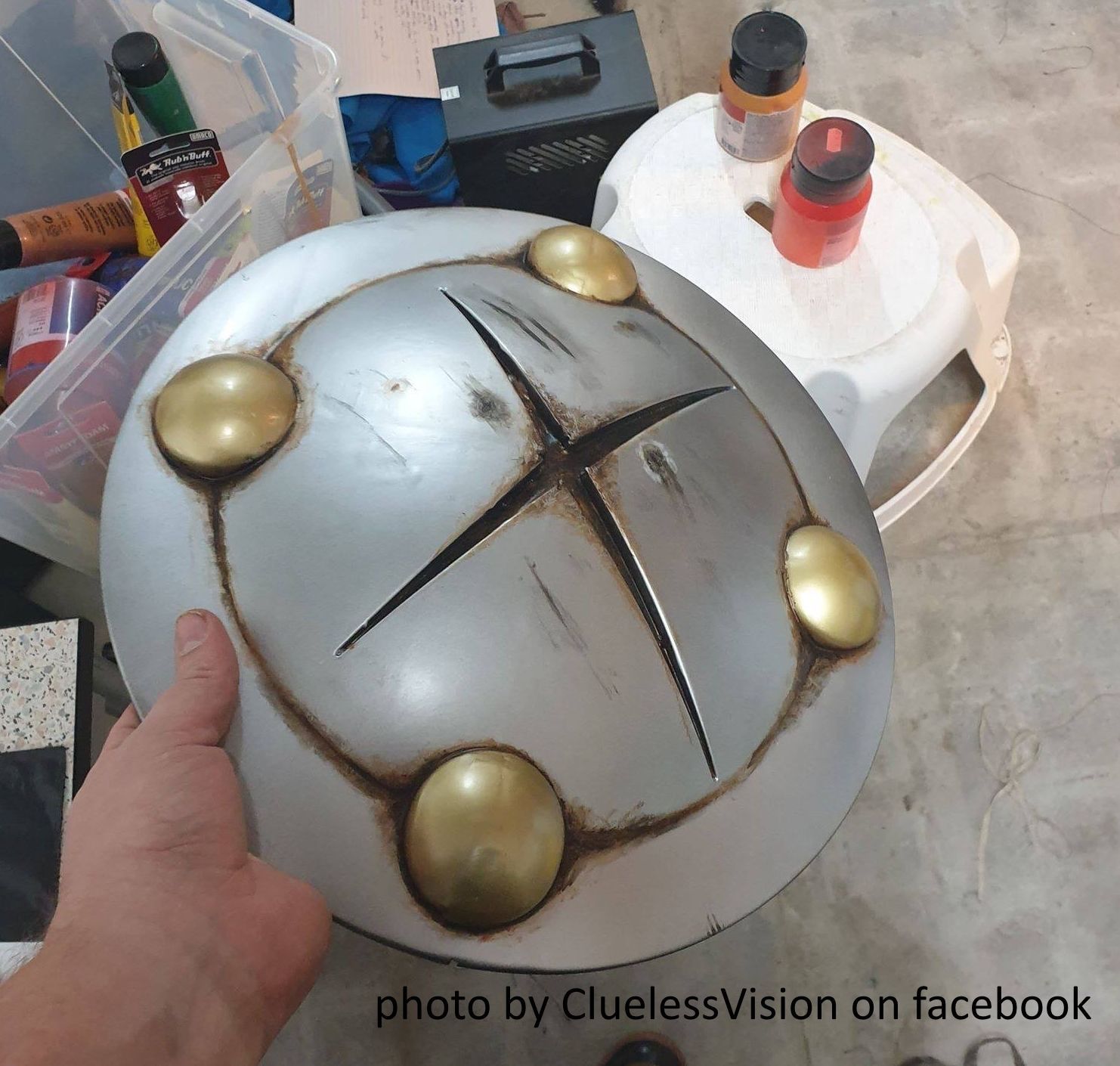 Goblin Slayer Shield Printable Assembly 3D print model_3