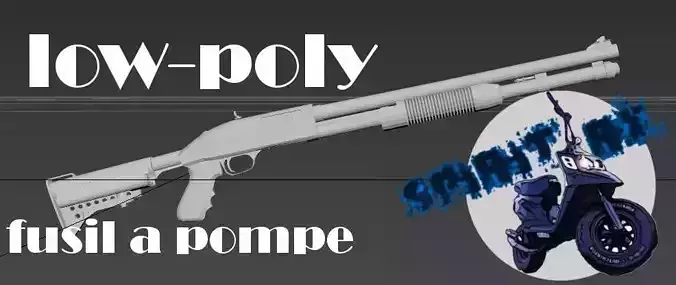 fusil a pompe  3D model