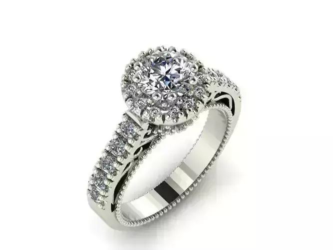 halo solitaire ring