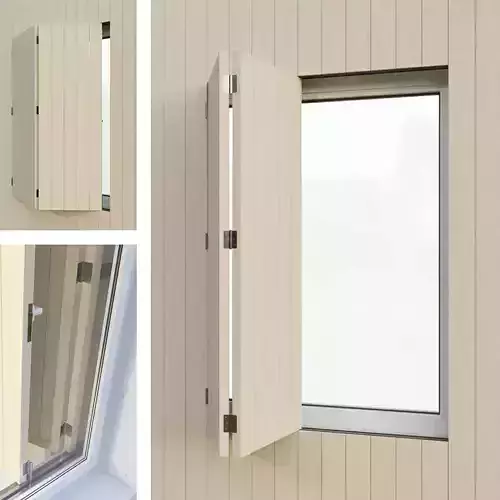 Shutters 4 window with wooden frame