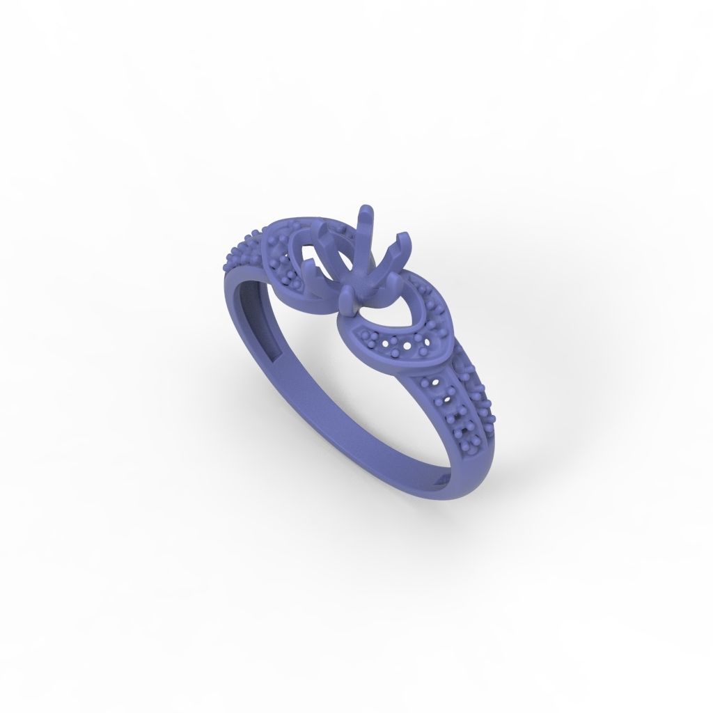 Solitaire Wedding Engagement Women Diamonds Ring 3dm stl  3D print model_18