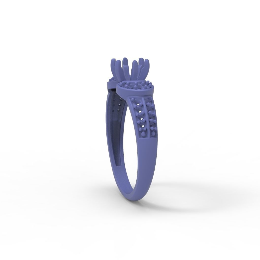Solitaire Wedding Engagement Women Diamonds Ring 3dm stl  3D print model_23