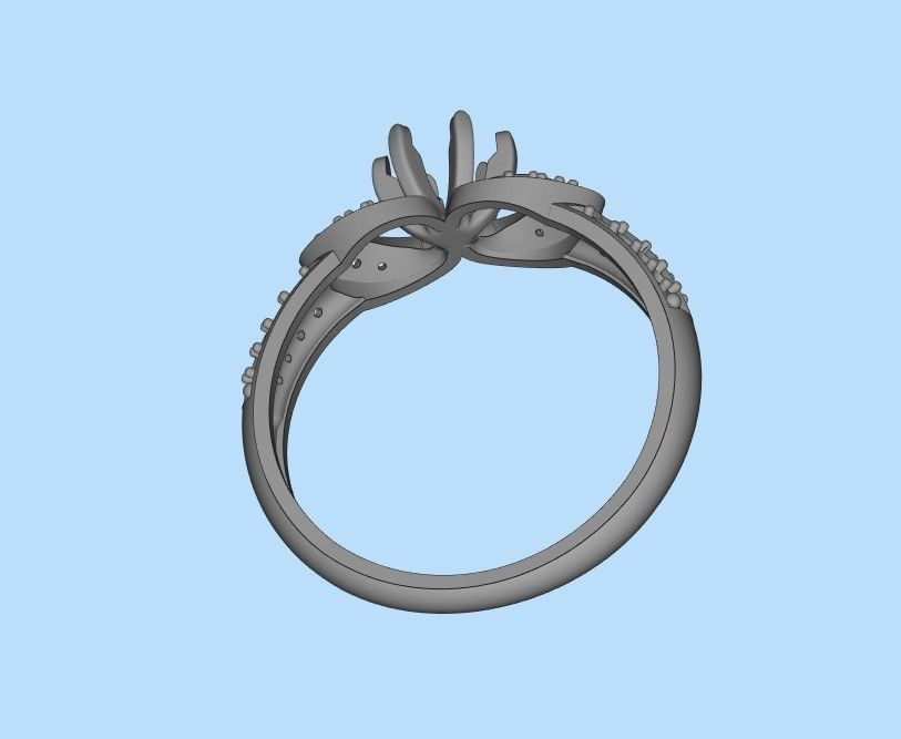 Solitaire Wedding Engagement Women Diamonds Ring 3dm stl  3D print model_31