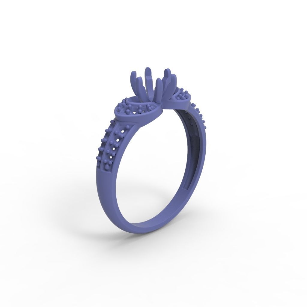 Solitaire Wedding Engagement Women Diamonds Ring 3dm stl  3D print model_19