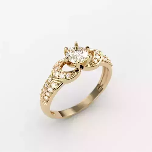 Solitaire Wedding Engagement Women Diamonds Ring 3dm stl  3D print model