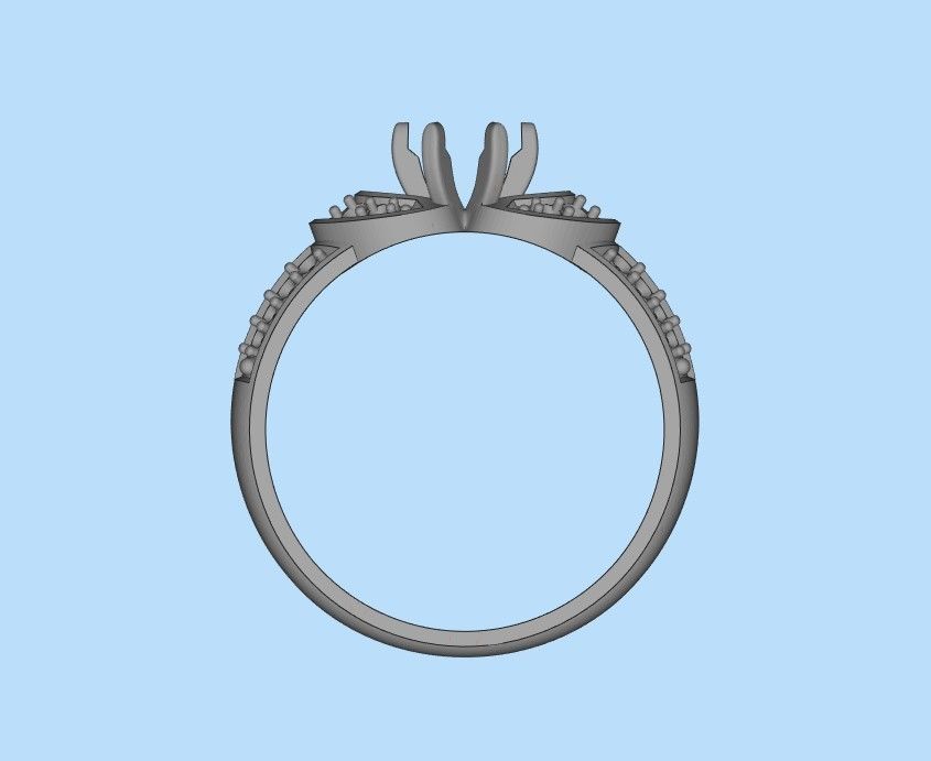 Solitaire Wedding Engagement Women Diamonds Ring 3dm stl  3D print model_34