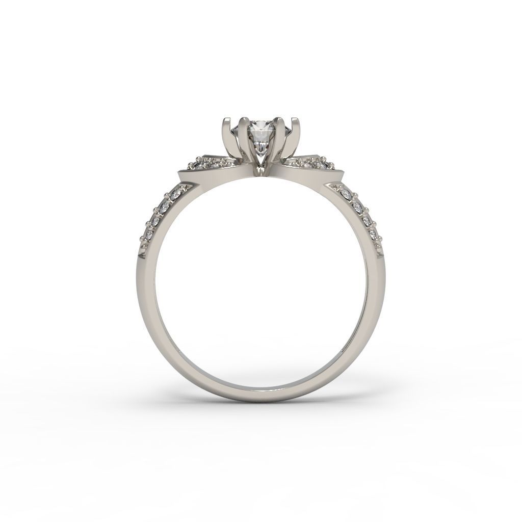 Solitaire Wedding Engagement Women Diamonds Ring 3dm stl  3D print model_14