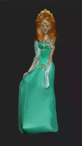 Klara princess in dress Free 3D model