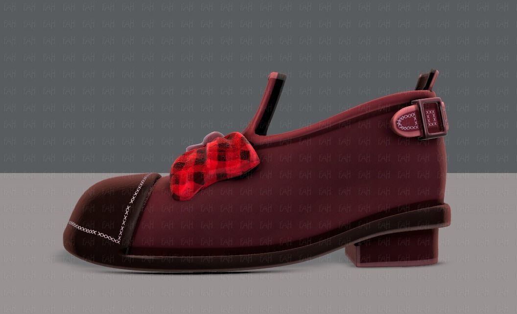 Shoes cartoonV32 Low-poly 3D model_6