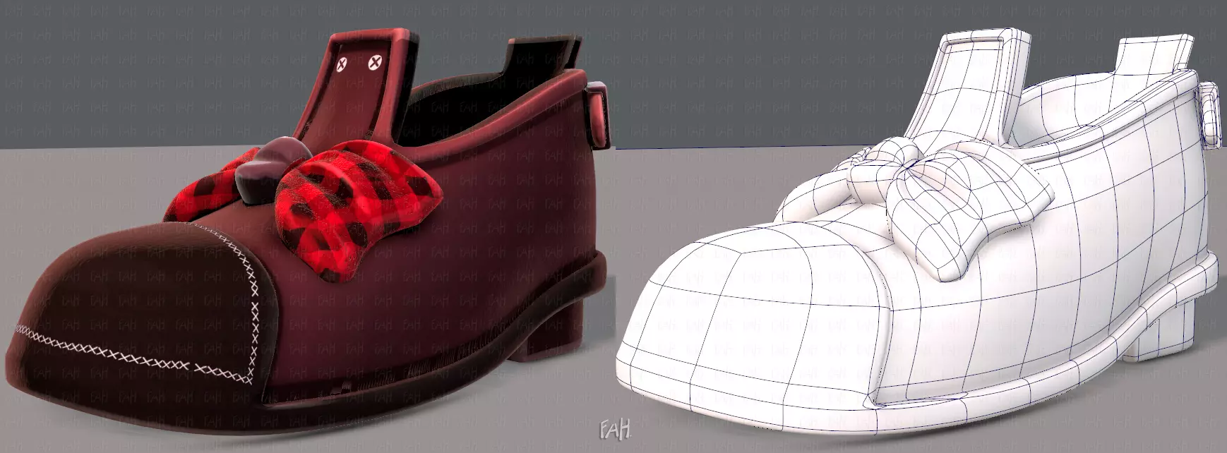 Shoes cartoonV32 Low-poly 3D model_0