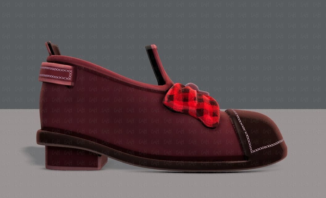 Shoes cartoonV32 Low-poly 3D model_2
