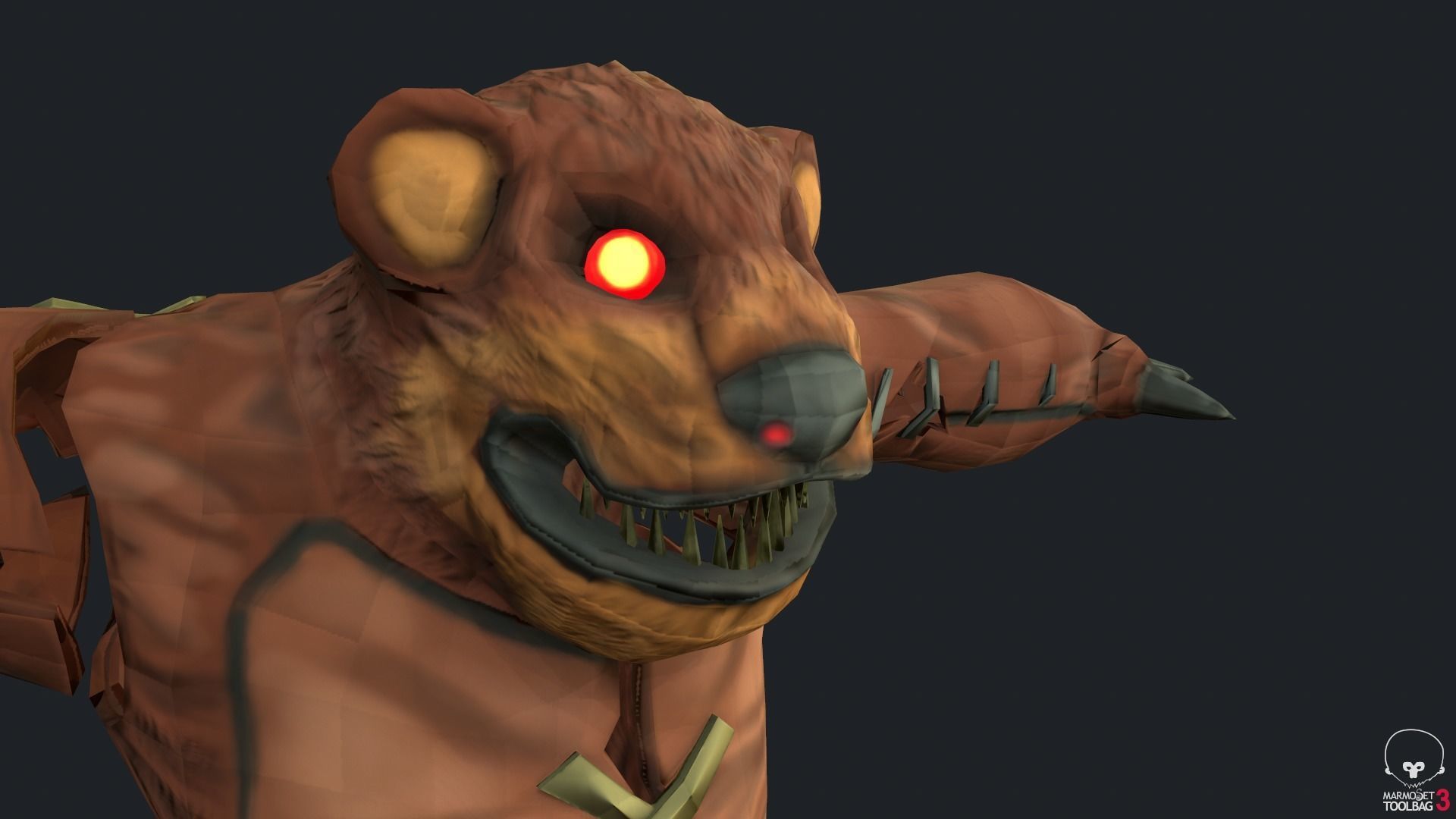 Tibbers Fan Art Low-poly 3D model_11