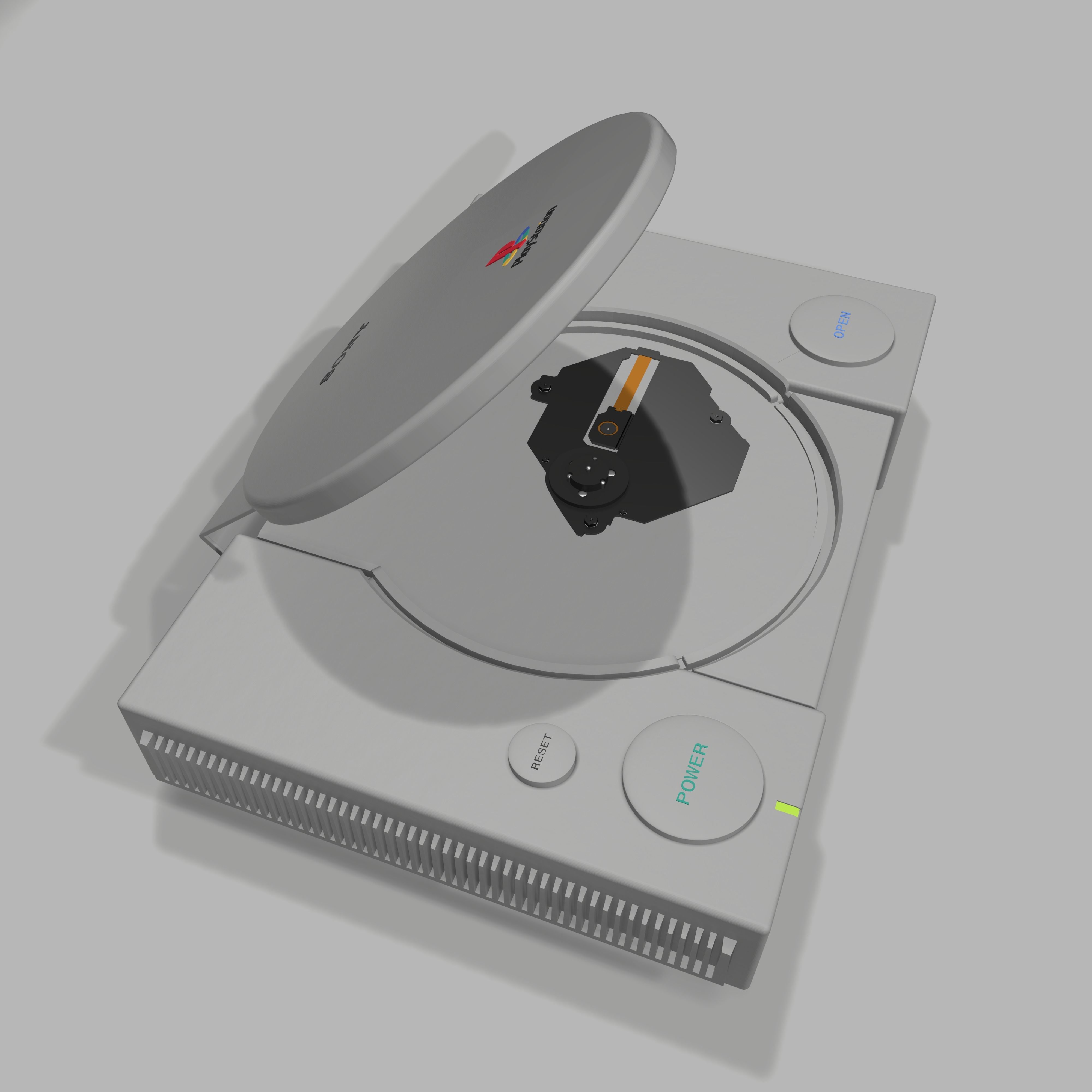 Playstation 1 - Joypad and Memory Card 3D model_2