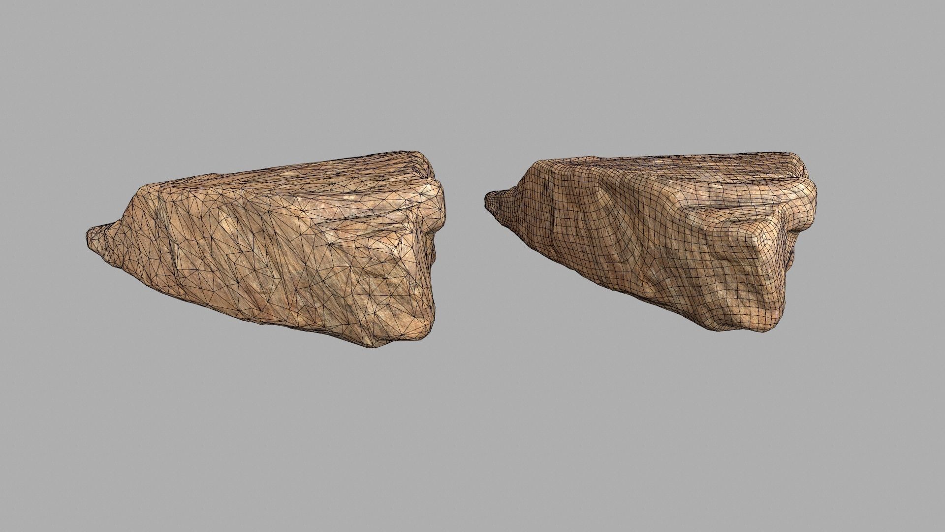 desert rocks Low-poly 3D model_26