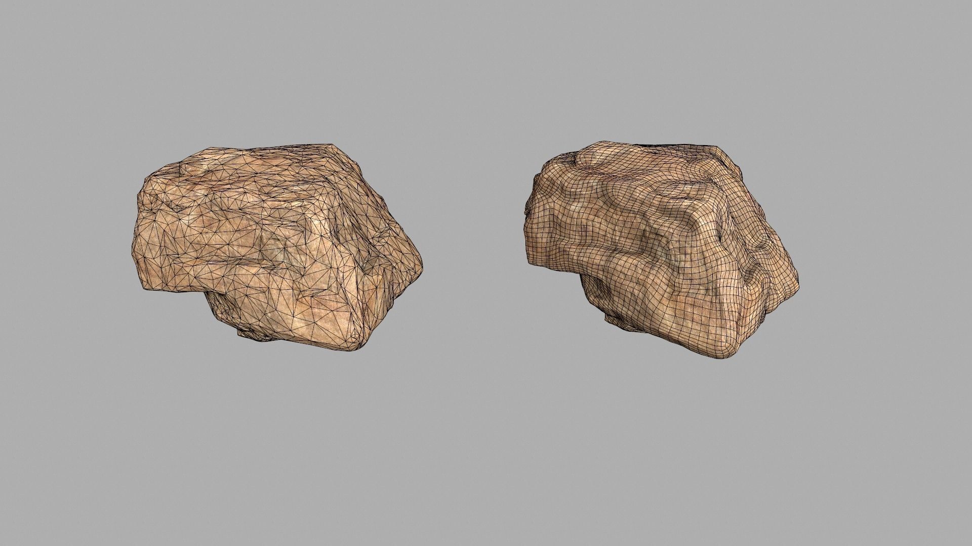 desert rocks Low-poly 3D model_24