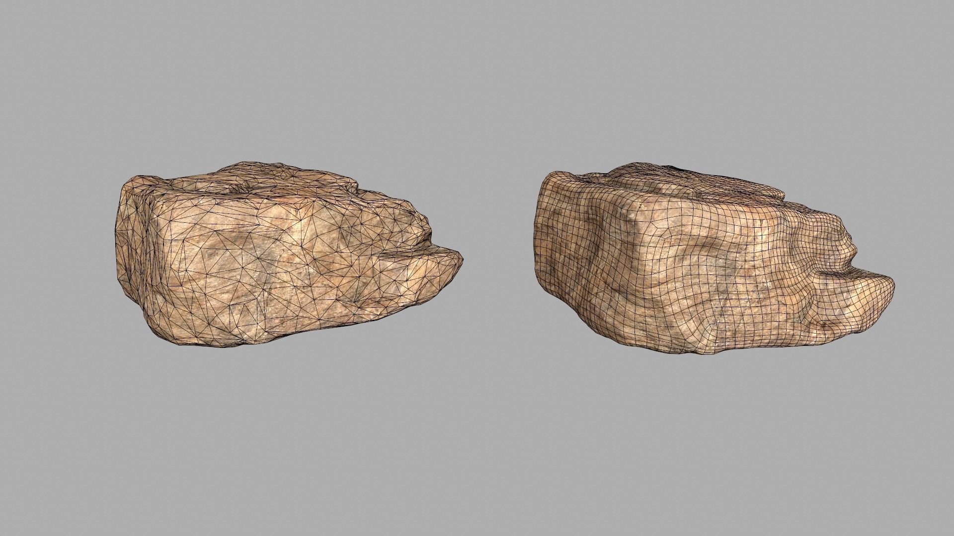 desert rocks Low-poly 3D model_23