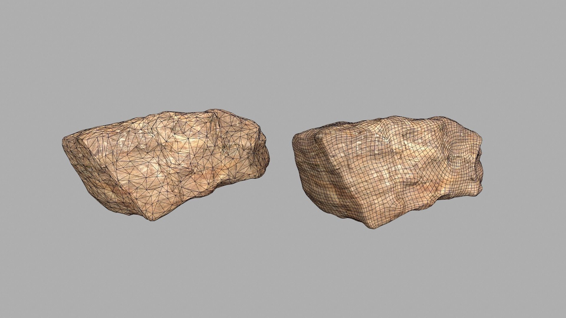 desert rocks Low-poly 3D model_19
