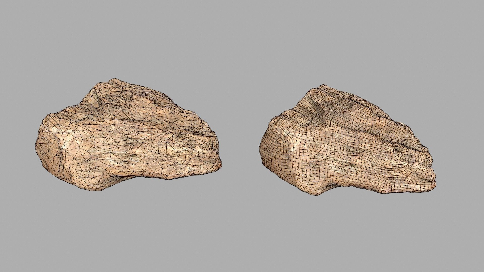 desert rocks Low-poly 3D model_21