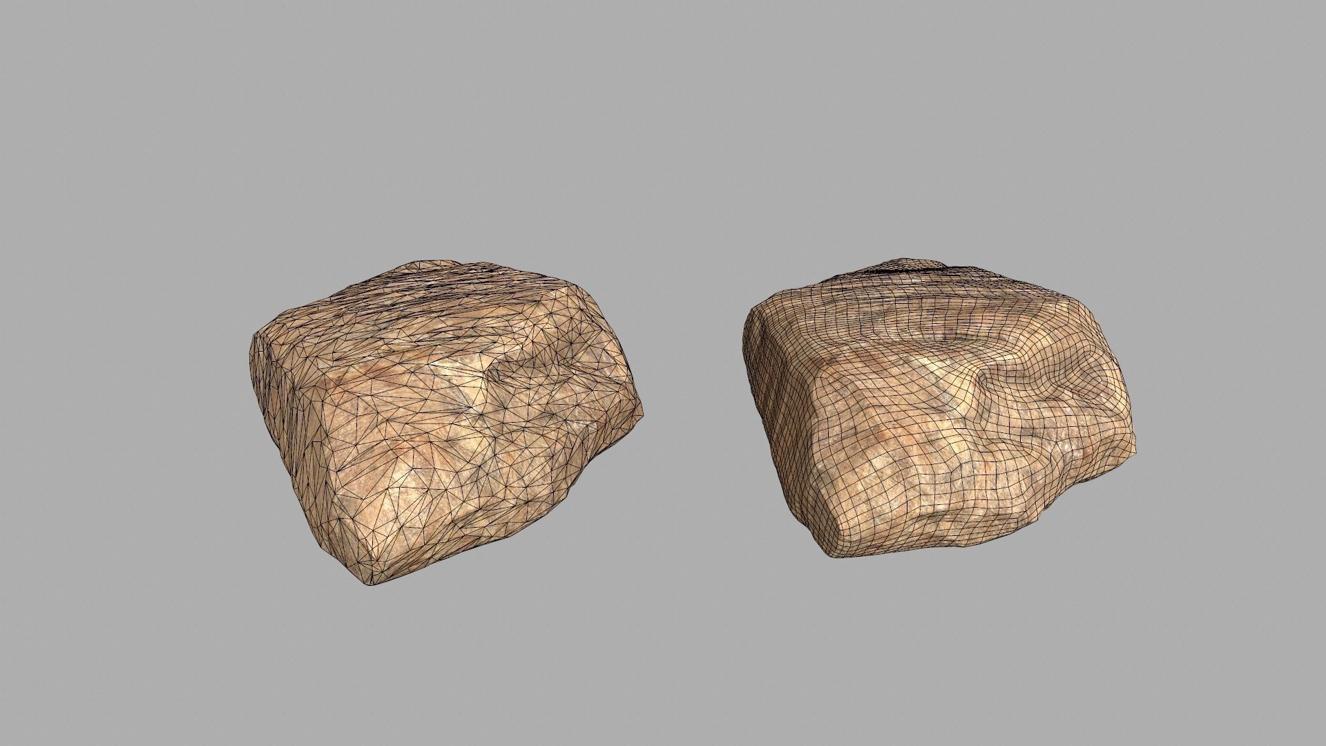 desert rocks Low-poly 3D model_27