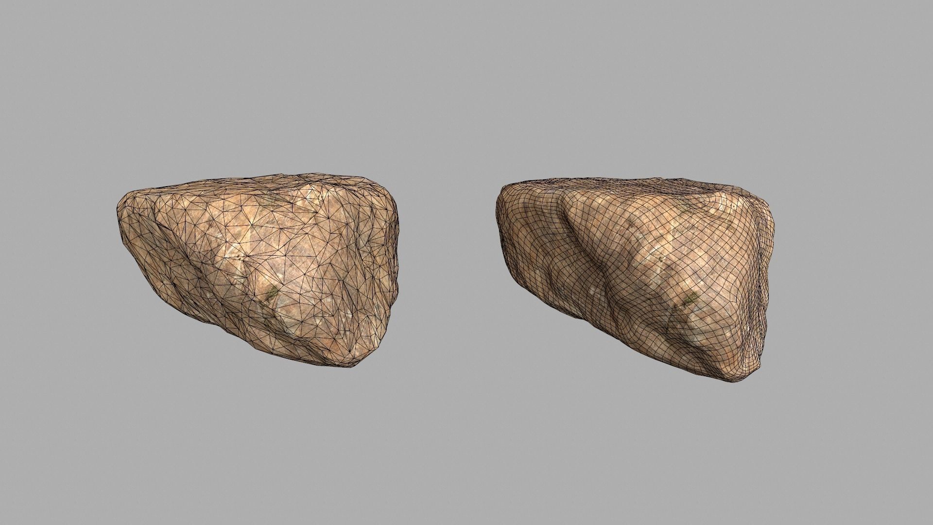 desert rocks Low-poly 3D model_29