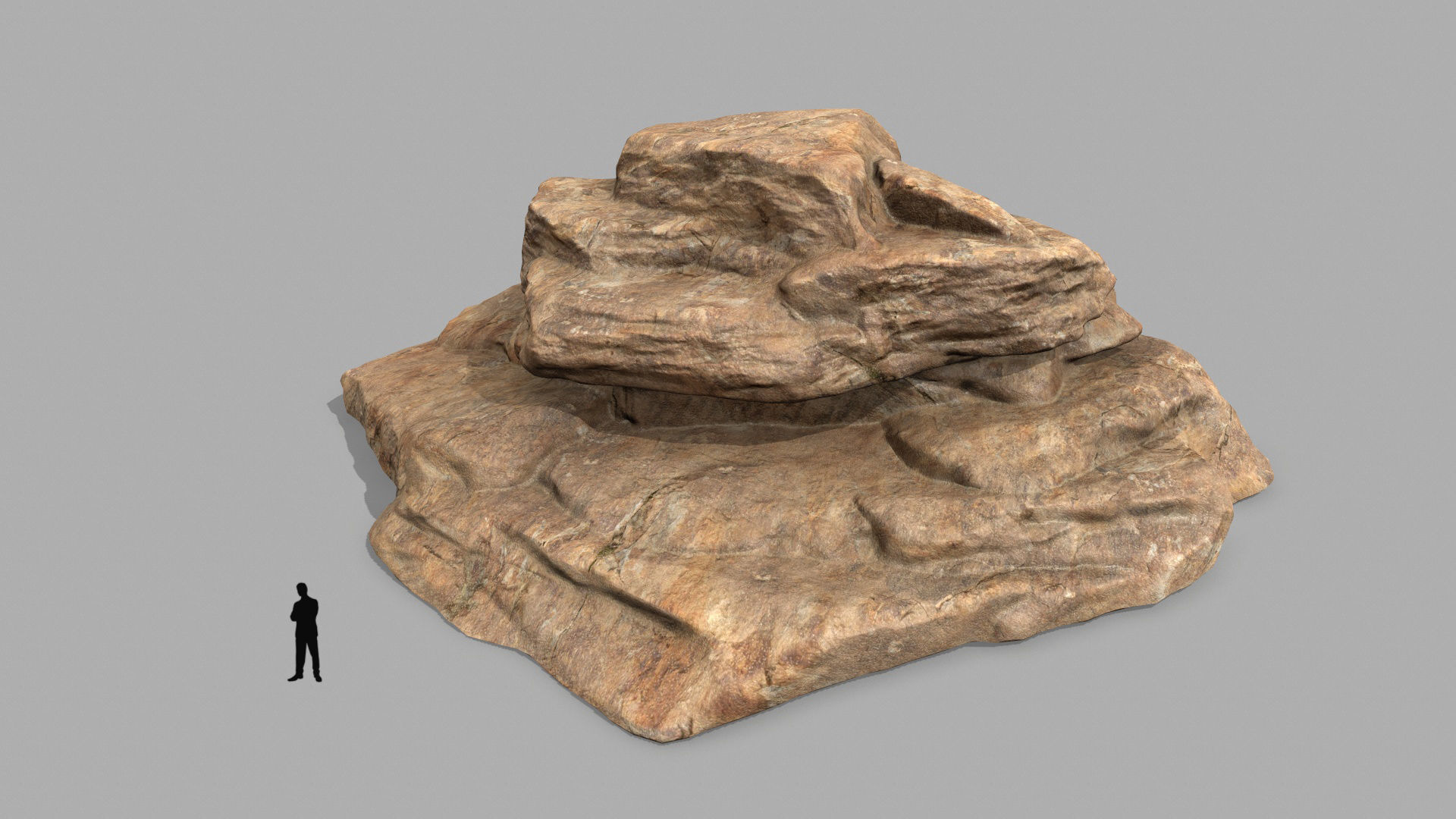 desert rocks Low-poly 3D model_4