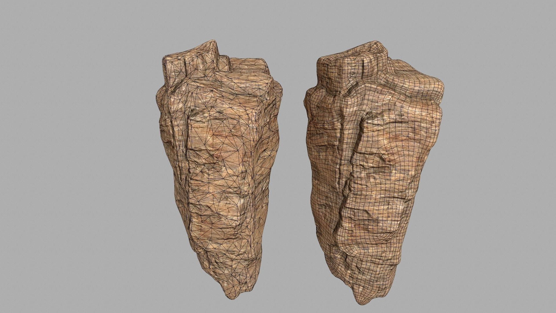 desert rocks Low-poly 3D model_18