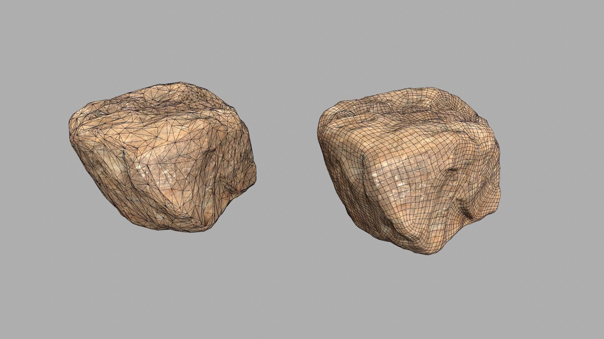 desert rocks Low-poly 3D model_16