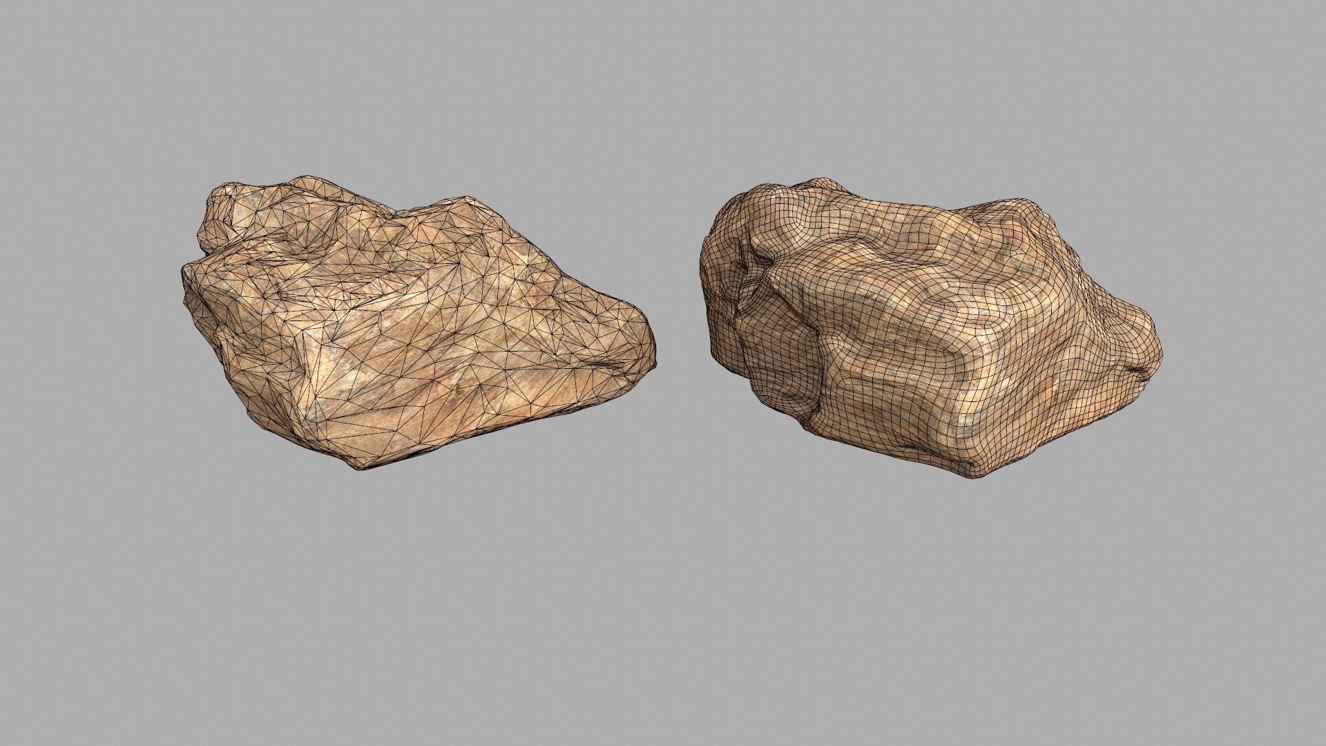 desert rocks Low-poly 3D model_28
