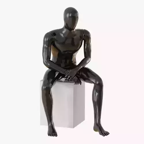Faceless male mannequin 08 3D model