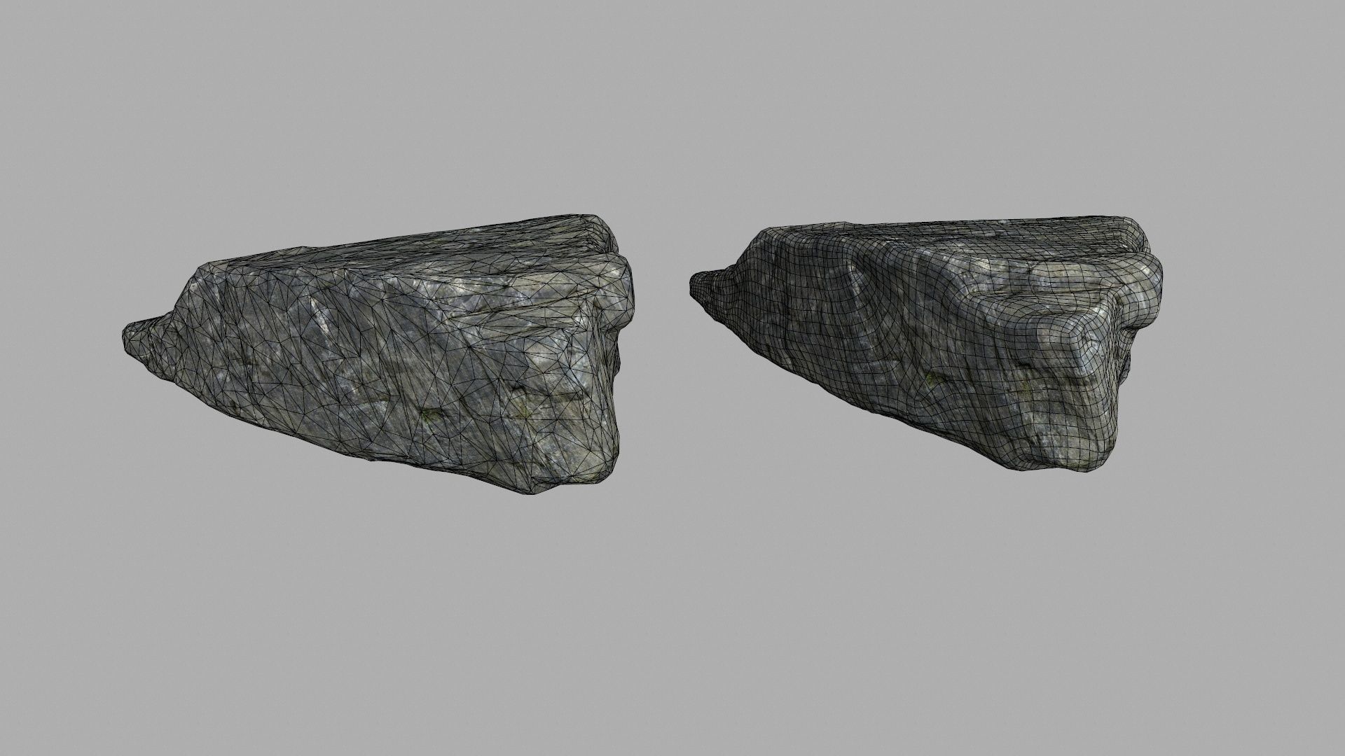rocks set rock Low-poly 3D model_29