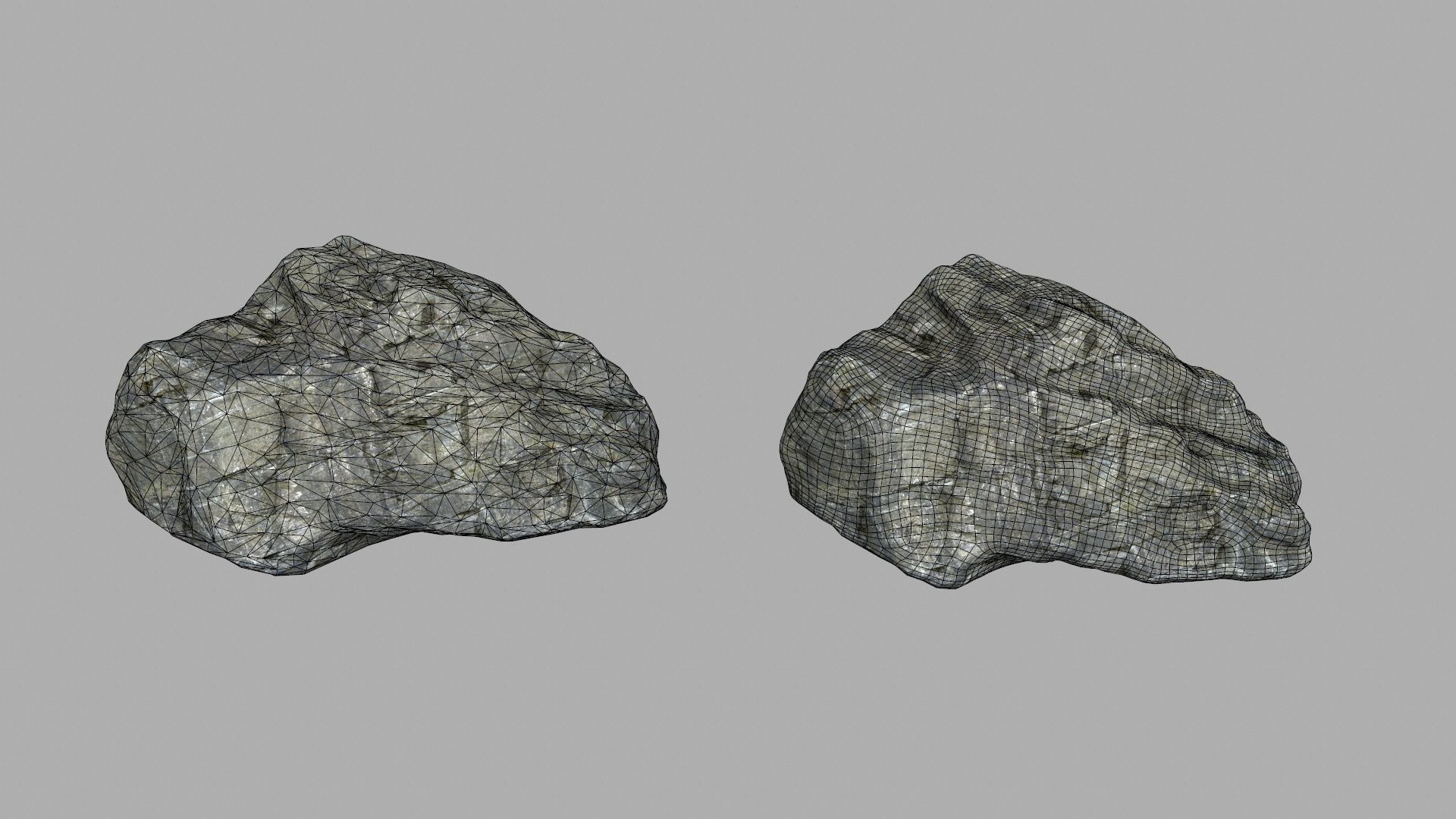 rocks set rock Low-poly 3D model_22