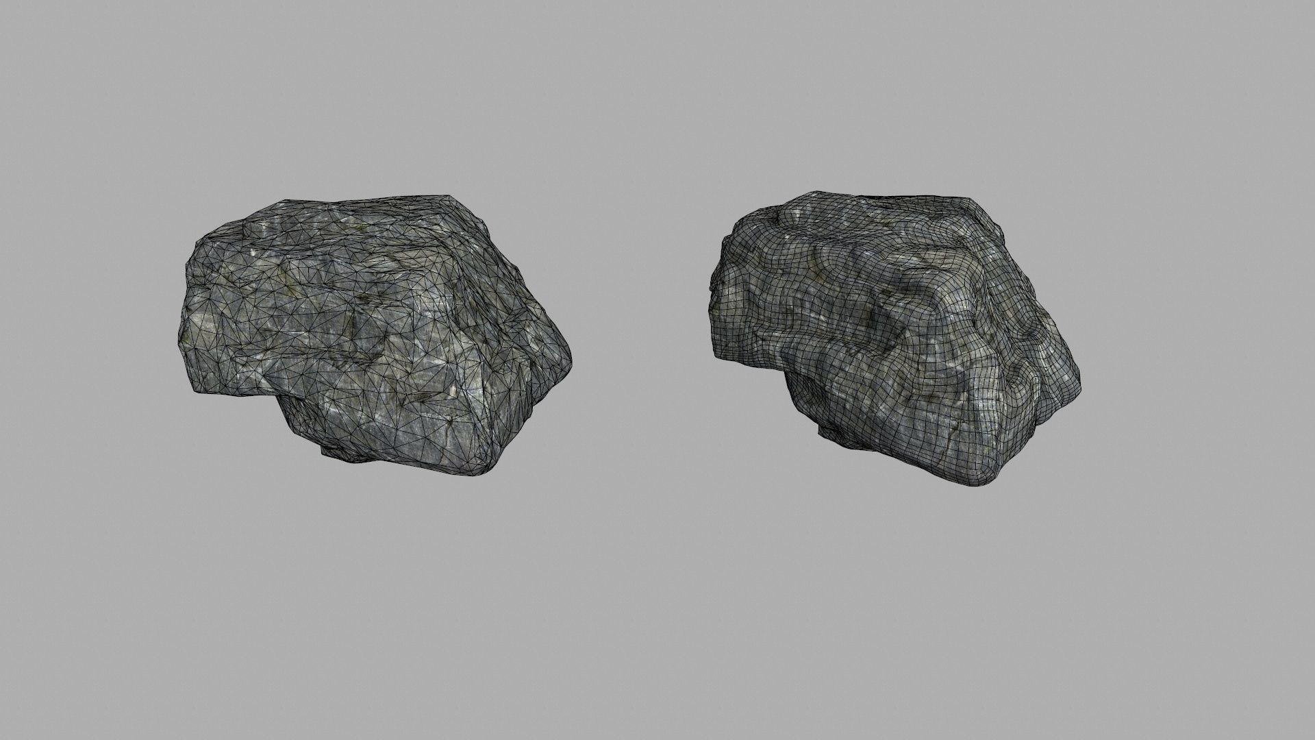 rocks set rock Low-poly 3D model_18