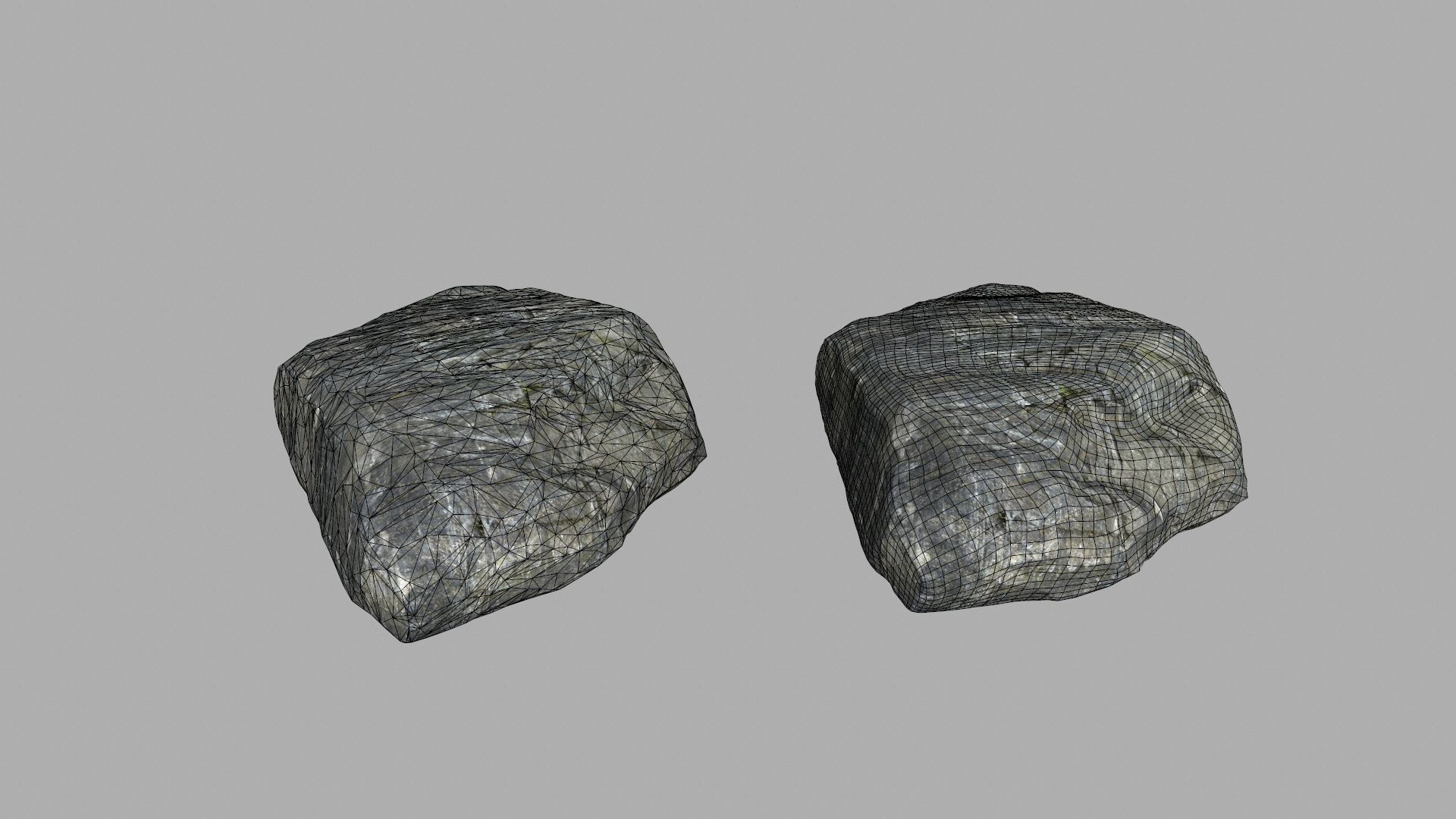 rocks set rock Low-poly 3D model_28