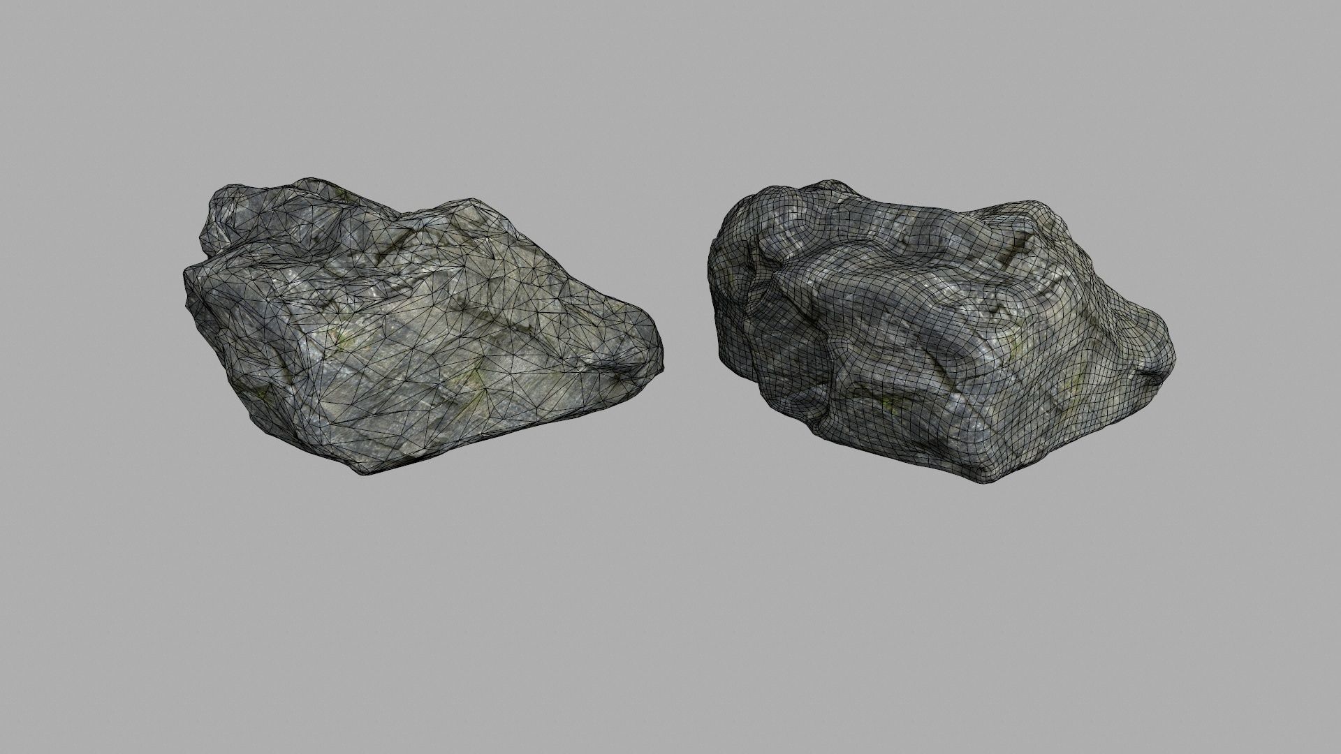 rocks set rock Low-poly 3D model_27
