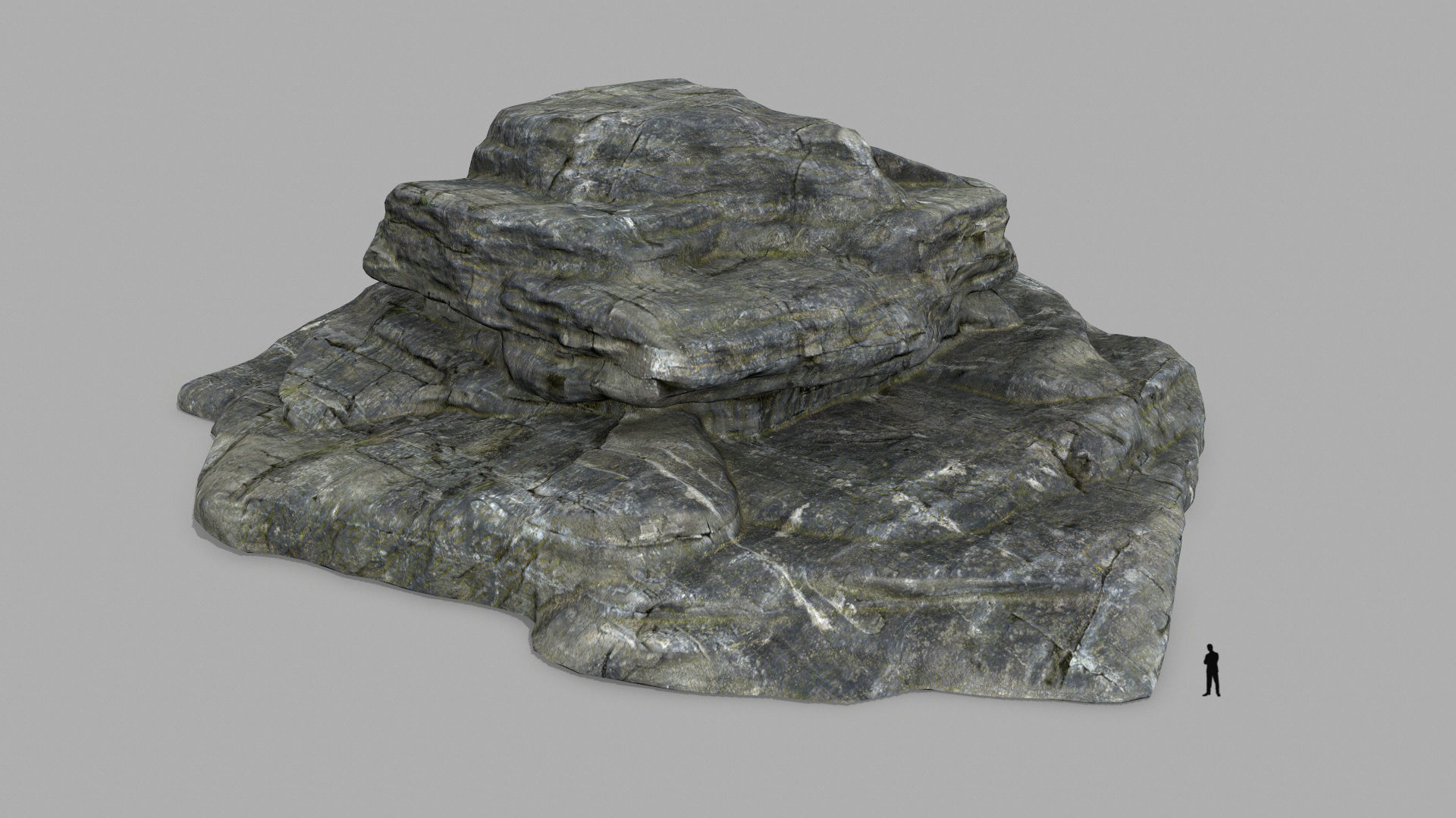 rocks set rock Low-poly 3D model_9