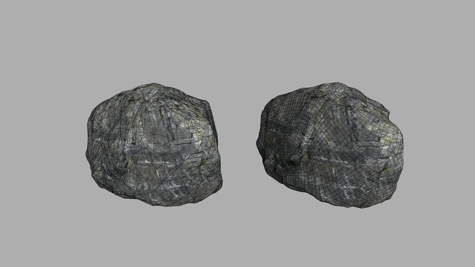 rocks set rock Low-poly 3D model_24