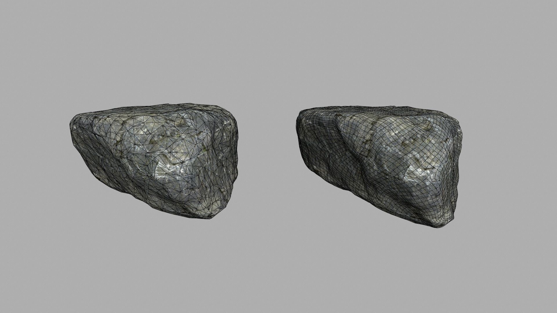 rocks set rock Low-poly 3D model_26