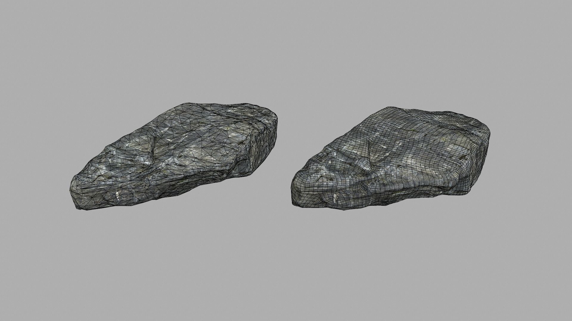 rocks set rock Low-poly 3D model_17
