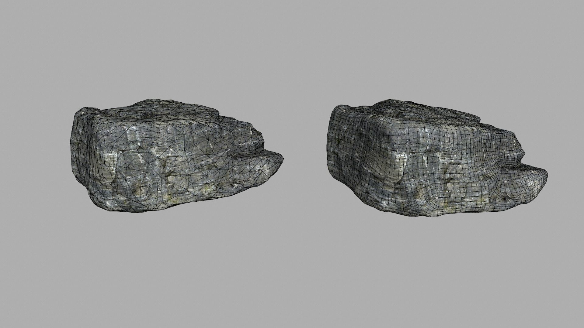 rocks set rock Low-poly 3D model_19