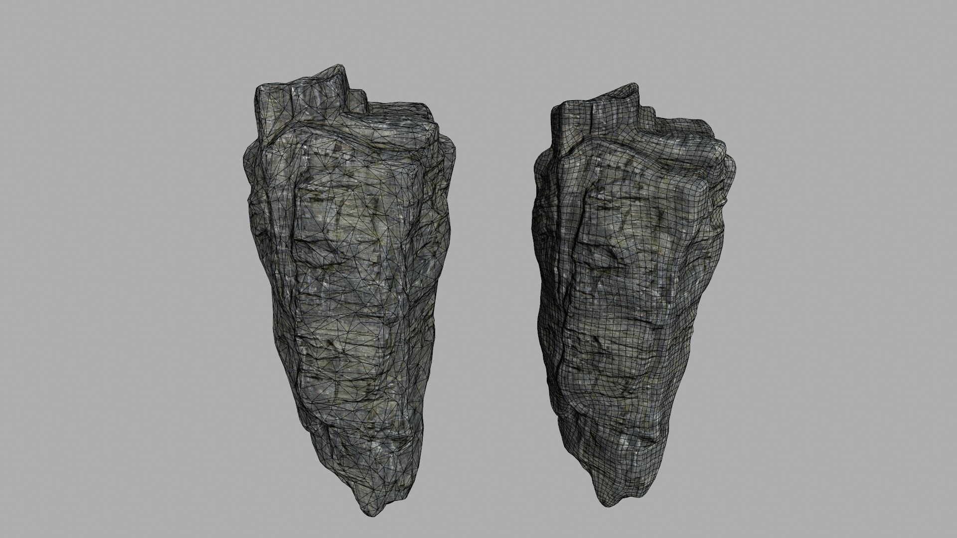 rocks set rock Low-poly 3D model_21