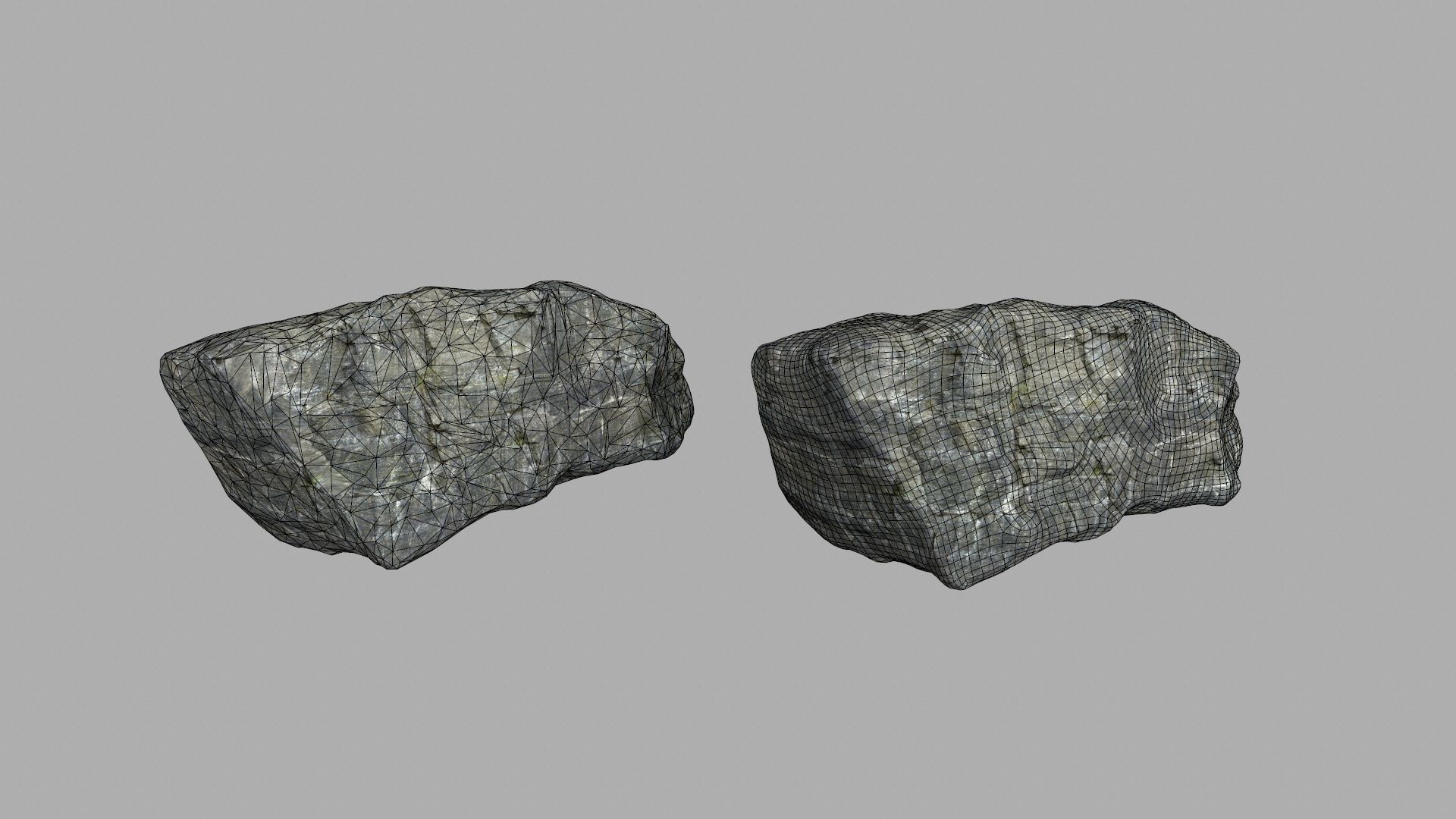 rocks set rock Low-poly 3D model_23