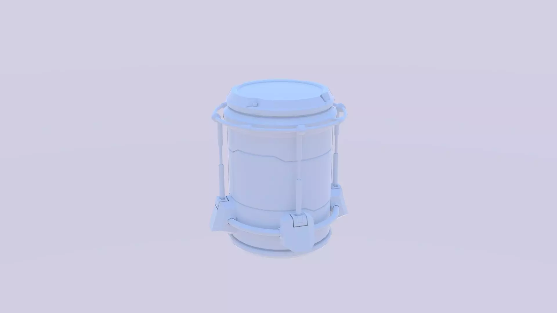 Sci fi barrel Free 3D model_0