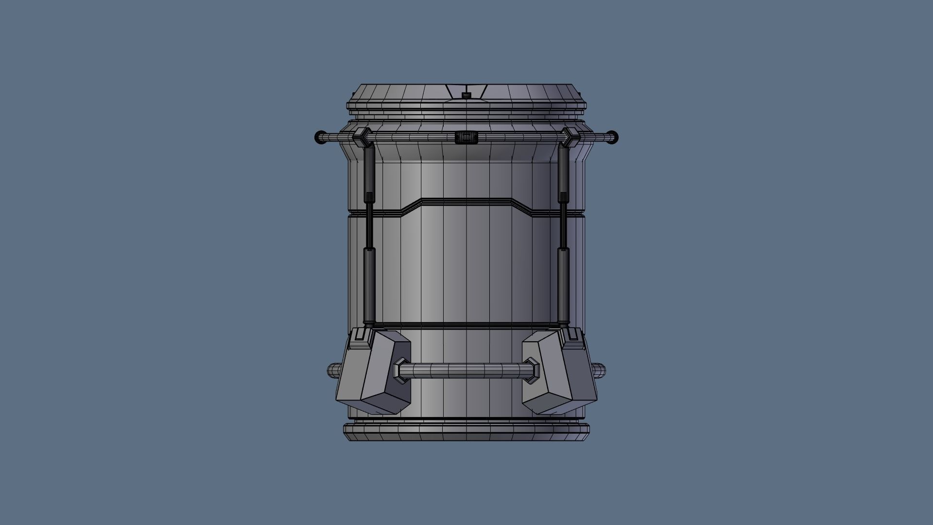 Sci fi barrel Free 3D model_2