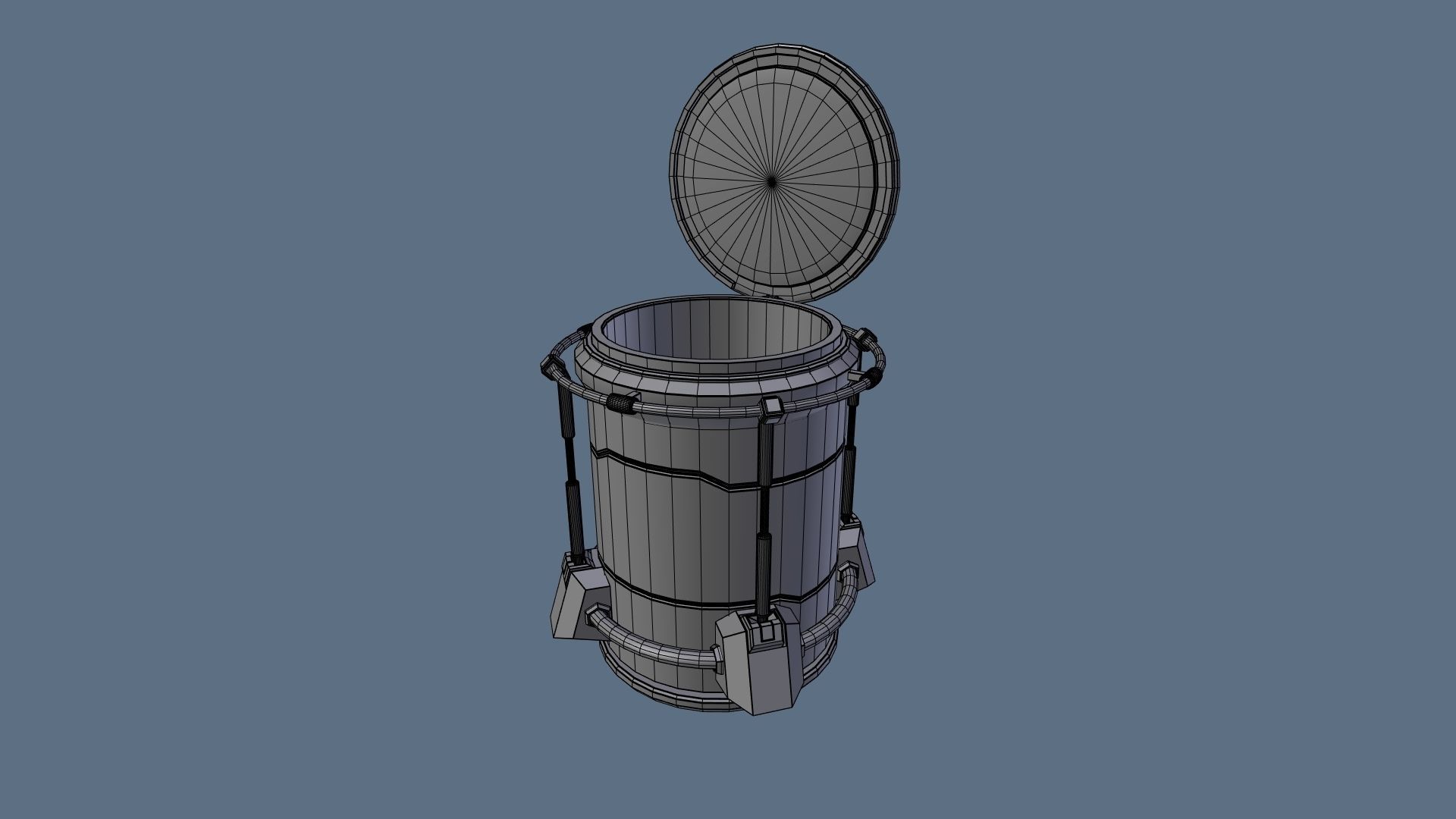 Sci fi barrel Free 3D model_10