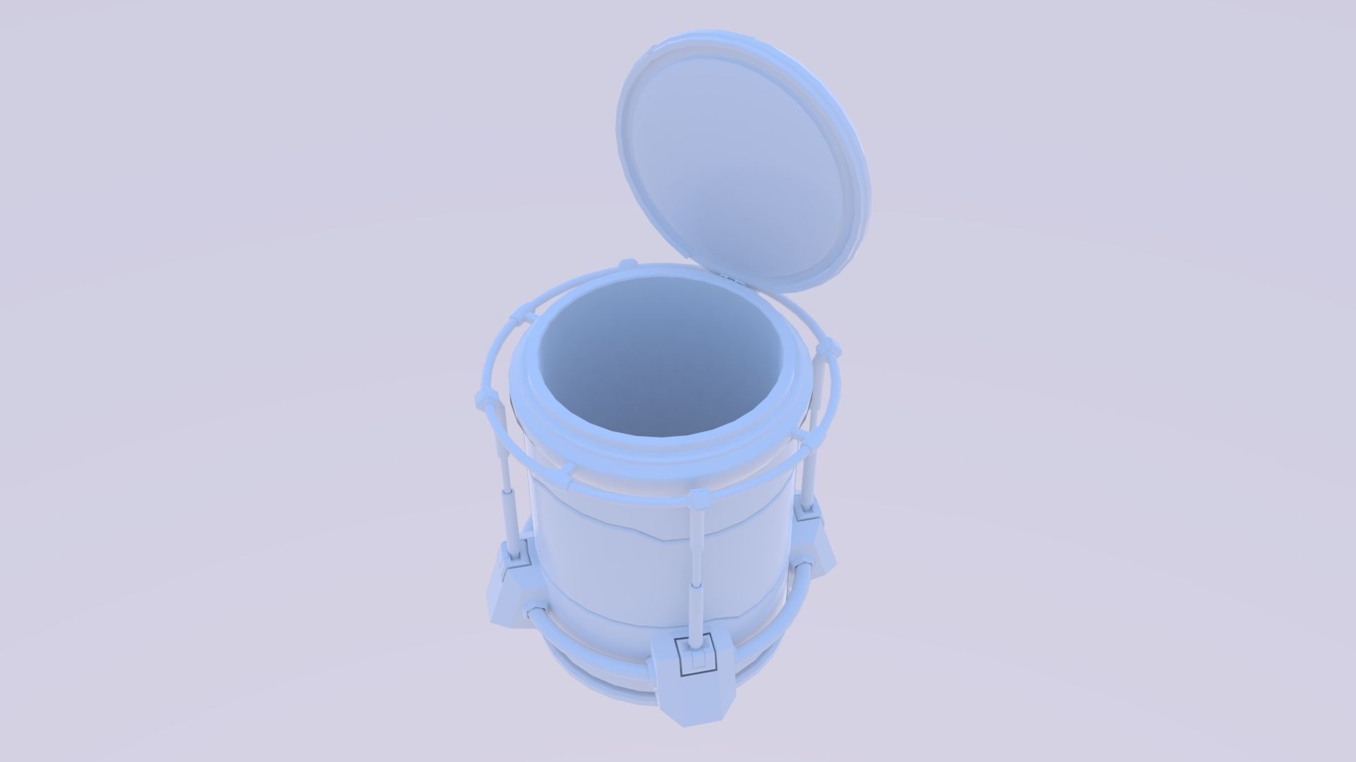 Sci fi barrel Free 3D model_1