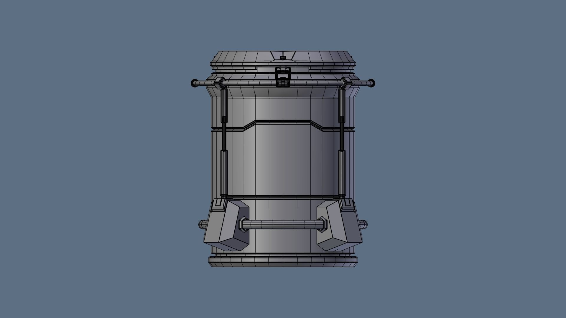 Sci fi barrel Free 3D model_4